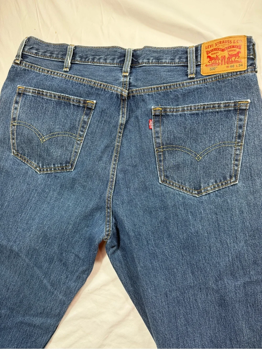 Levi’s 550 Relaxed Fit Jeans Men’s 40x34 Medium Wash 100% Cotton
